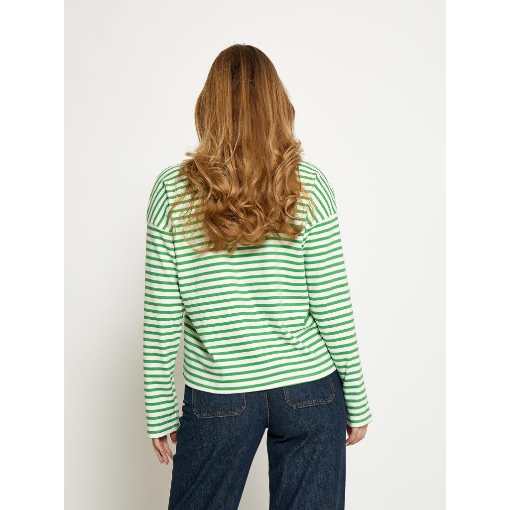 Minus | Denisa Striped Longsleeve T-shirt Greenbriar Stripe