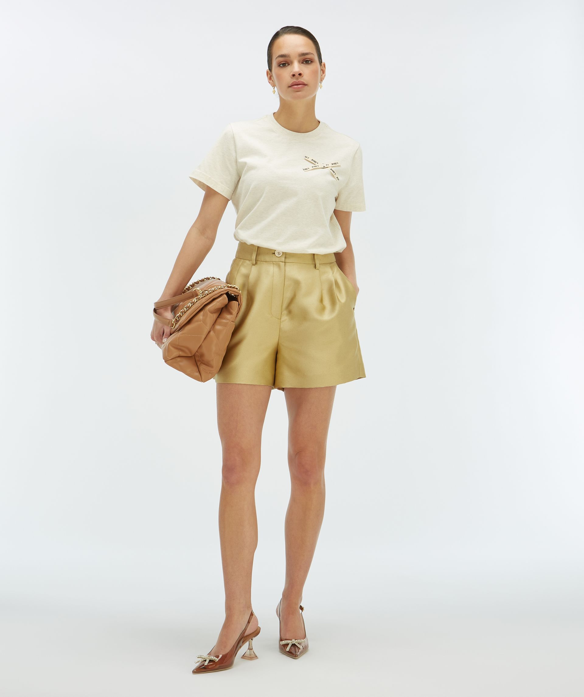 Josh V. | Dorie Bow - ecru melange - JV-2504-0001