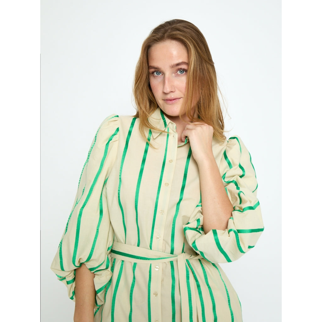 Minus | Eleni Short Dress Greenbriar Stripe