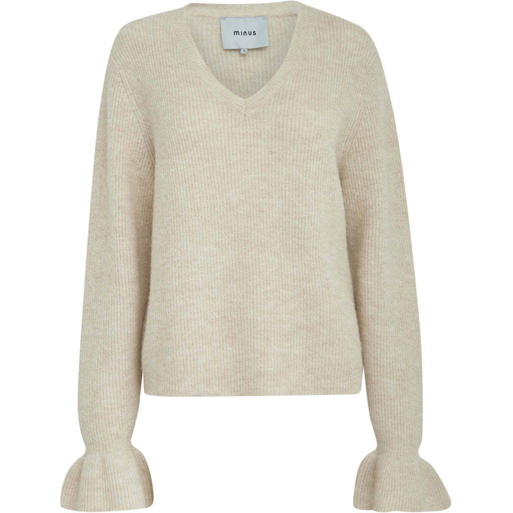 Minus | elise v-neck puff sleeve knit pullover