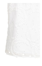 YAYA | Geborduurde Mouwloze Top Met Ronde Hals Snowfade White