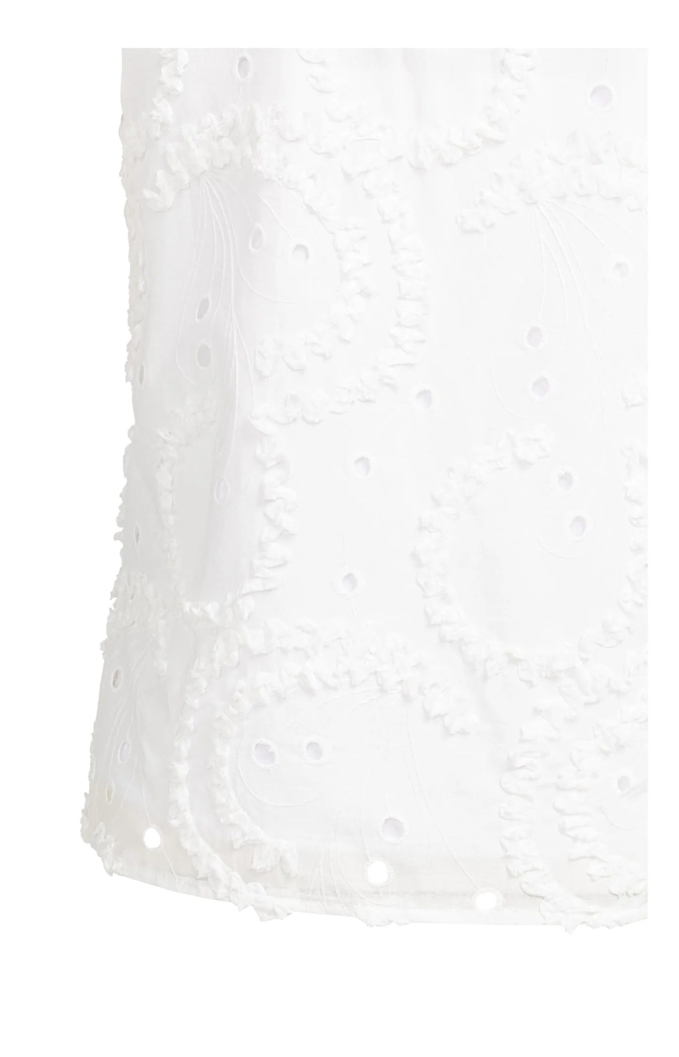 YAYA | Geborduurde Mouwloze Top Met Ronde Hals Snowfade White
