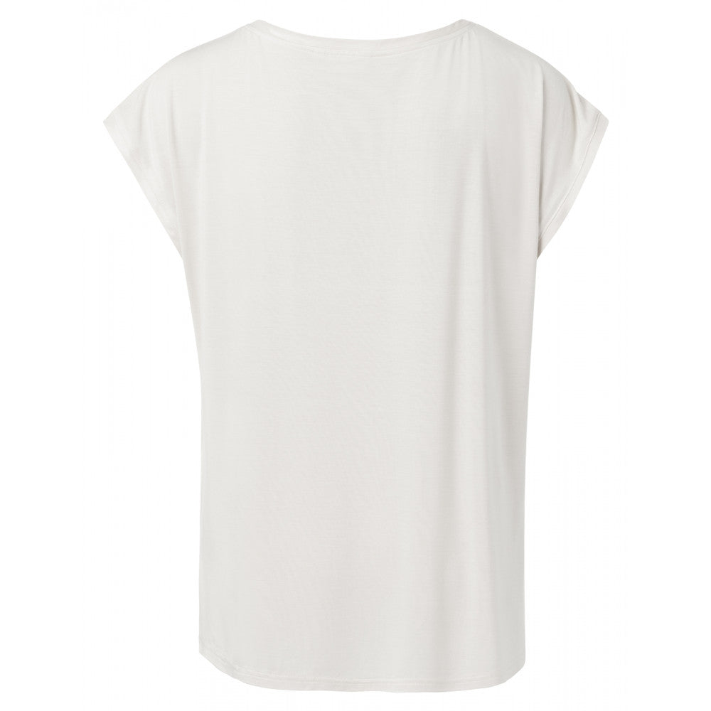 YAYA | Fabric mix top sleeveless -  01-701010N - off white