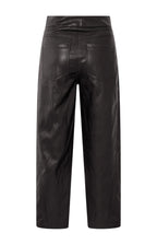 YAYA | Kunstleren Broek Anthracite Brown