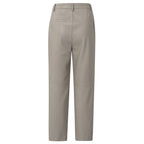 YAYA| Faux leren broek met rechte pijpen en zakken - moon rock dark sand - 01-309155-410