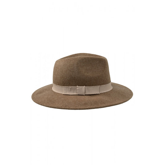 YAYA | Fedora hoed in winter wol - Coca mocha brown - 03-301007-310