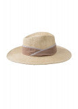 YAYA | Fedora hat with two-tone band - cement beige