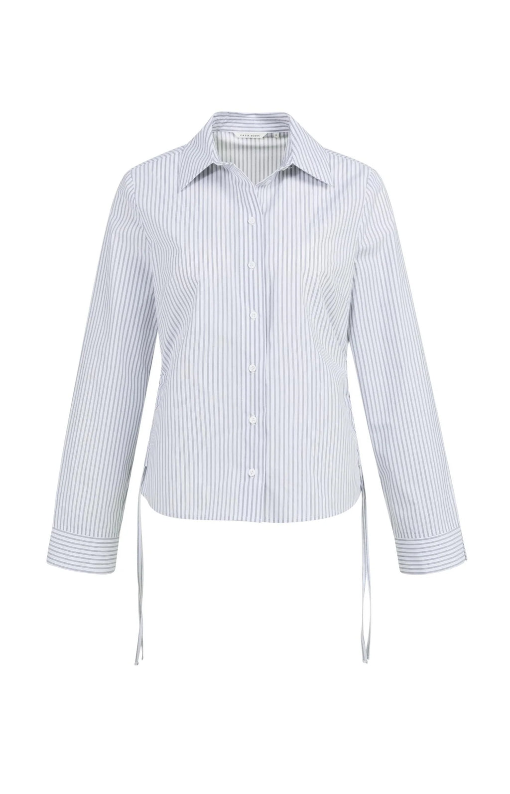 YAYA | Getailleerde Blouse Met Koordjes Aan De Zijkant Iron Grey Dessin