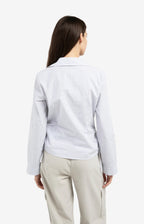 YAYA | Getailleerde Blouse Met Koordjes Aan De Zijkant Iron Grey Dessin