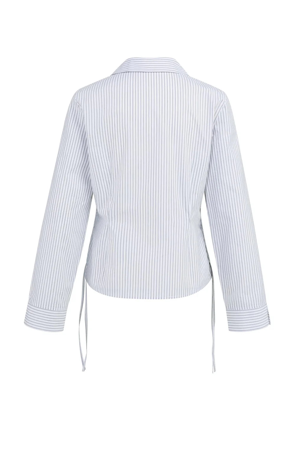 YAYA | Getailleerde Blouse Met Koordjes Aan De Zijkant Iron Grey Dessin