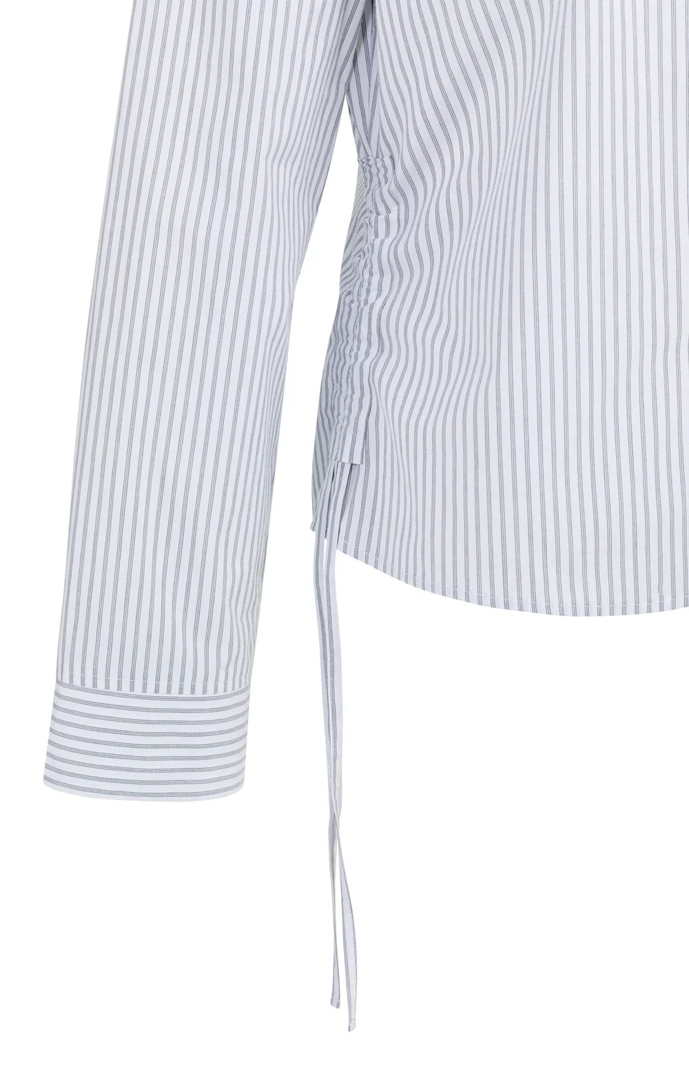 YAYA | Getailleerde Blouse Met Koordjes Aan De Zijkant Iron Grey Dessin
