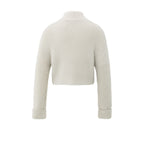YAYA | Fluffy Cropped Sweater Beige