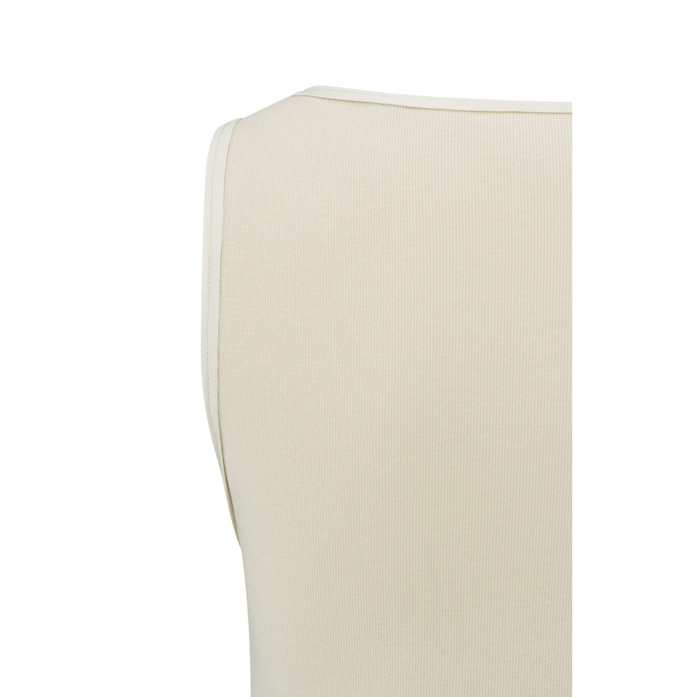 YAYA | Geribde singlet met glanzende randjes - summer sand - 01-729037-504