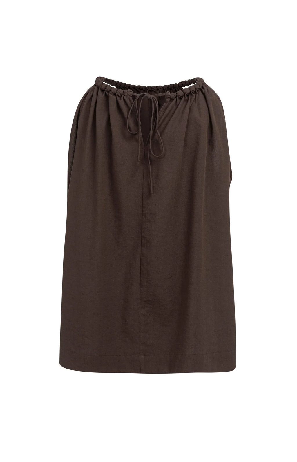 YAYA | Halter Top Braided Neckline Aubergine Purple