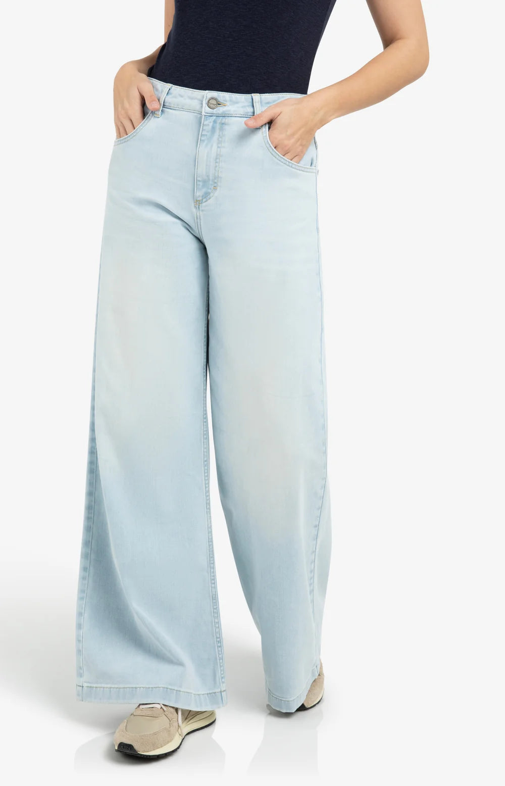 YAYA | Jeans Hoge Taille Wijde Pijpen Light Blue Denim