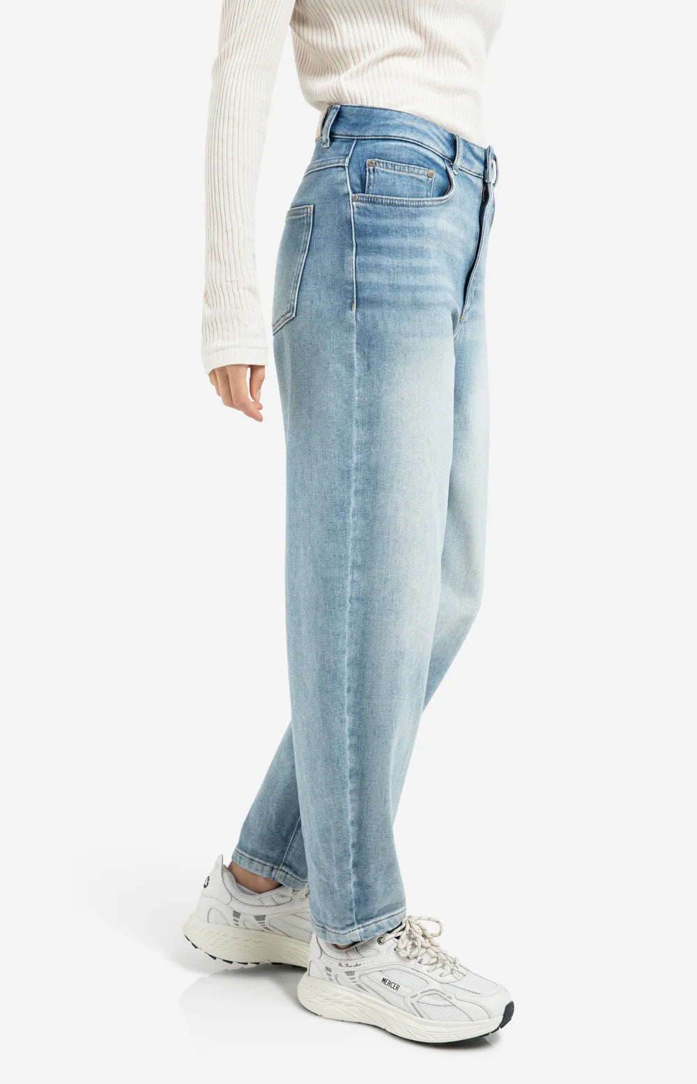 YAYA | High-Waist Jeans Met Losvallende Pasvorm En Lichte Wassing