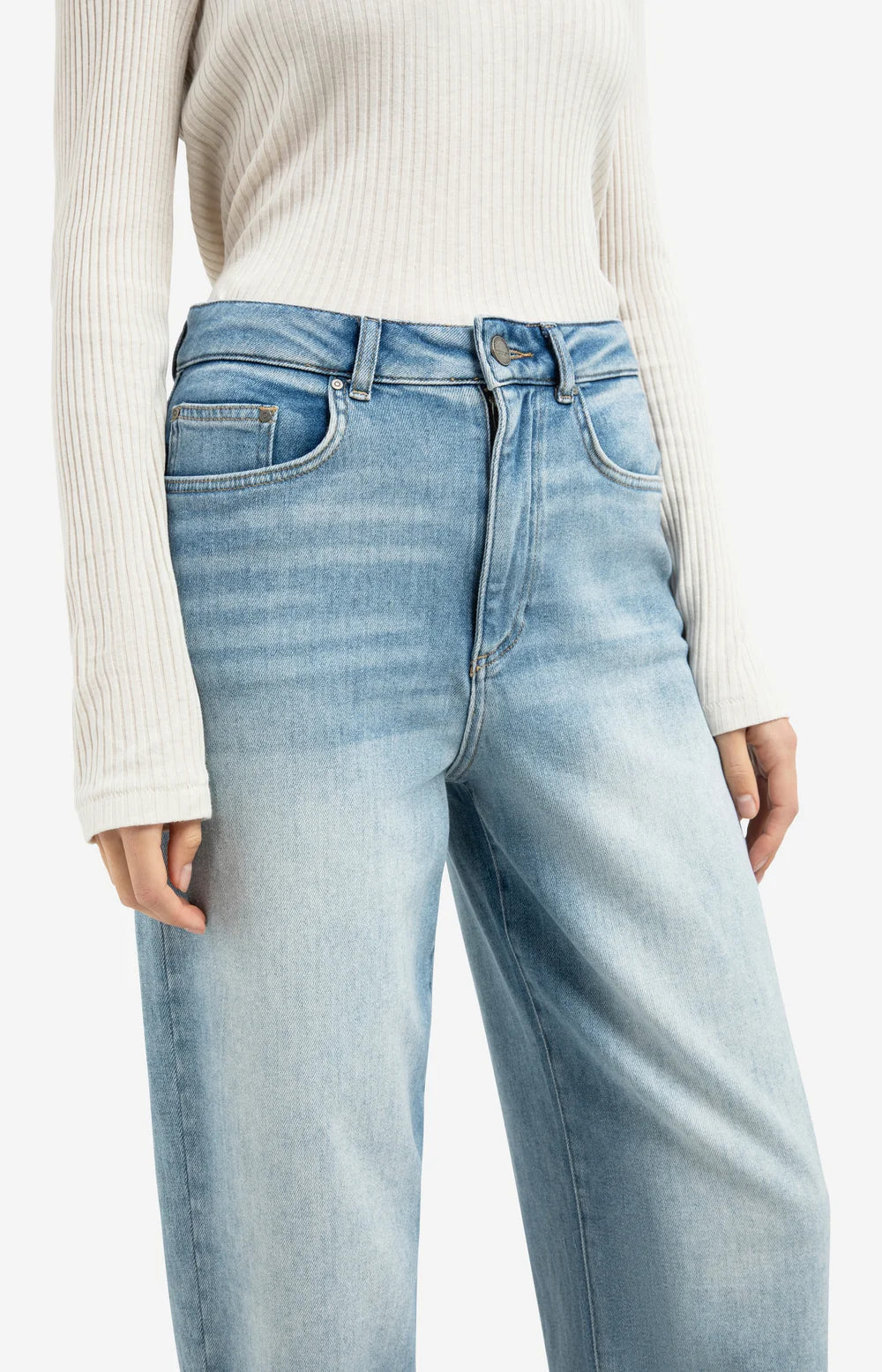 YAYA | High-Waist Jeans Met Losvallende Pasvorm En Lichte Wassing