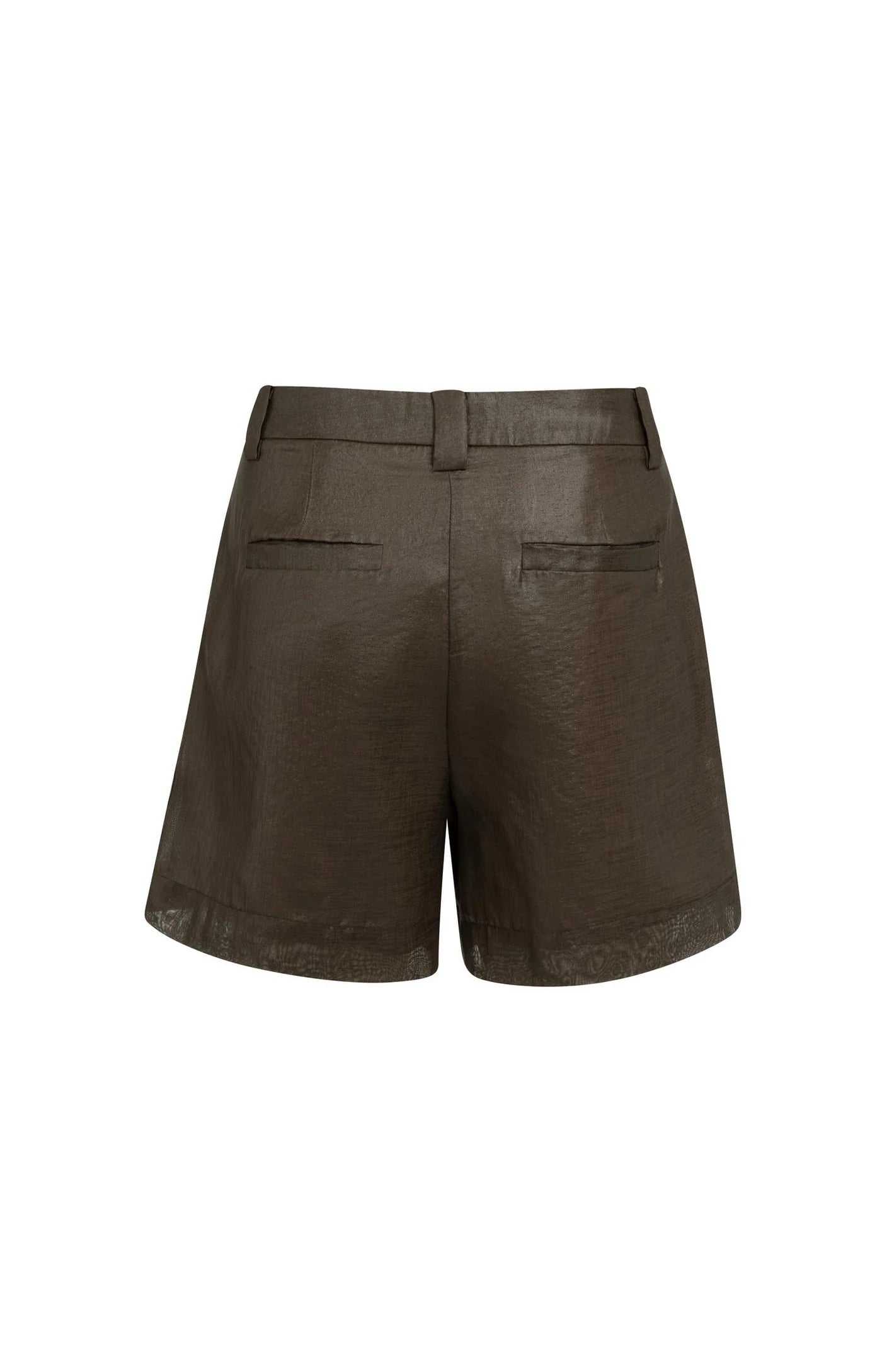 YAYA | High Waist Shorts Subtle Sheen Delicioso Brown
