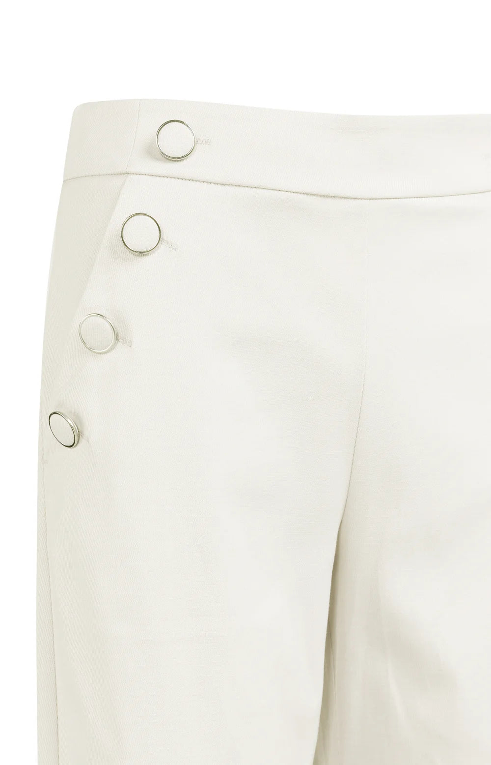 YAYA | Hoge Taille Broek Off White