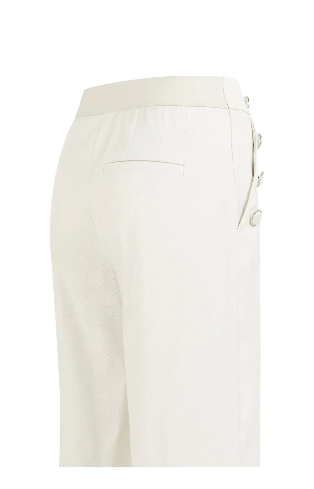 YAYA | Hoge Taille Broek Off White