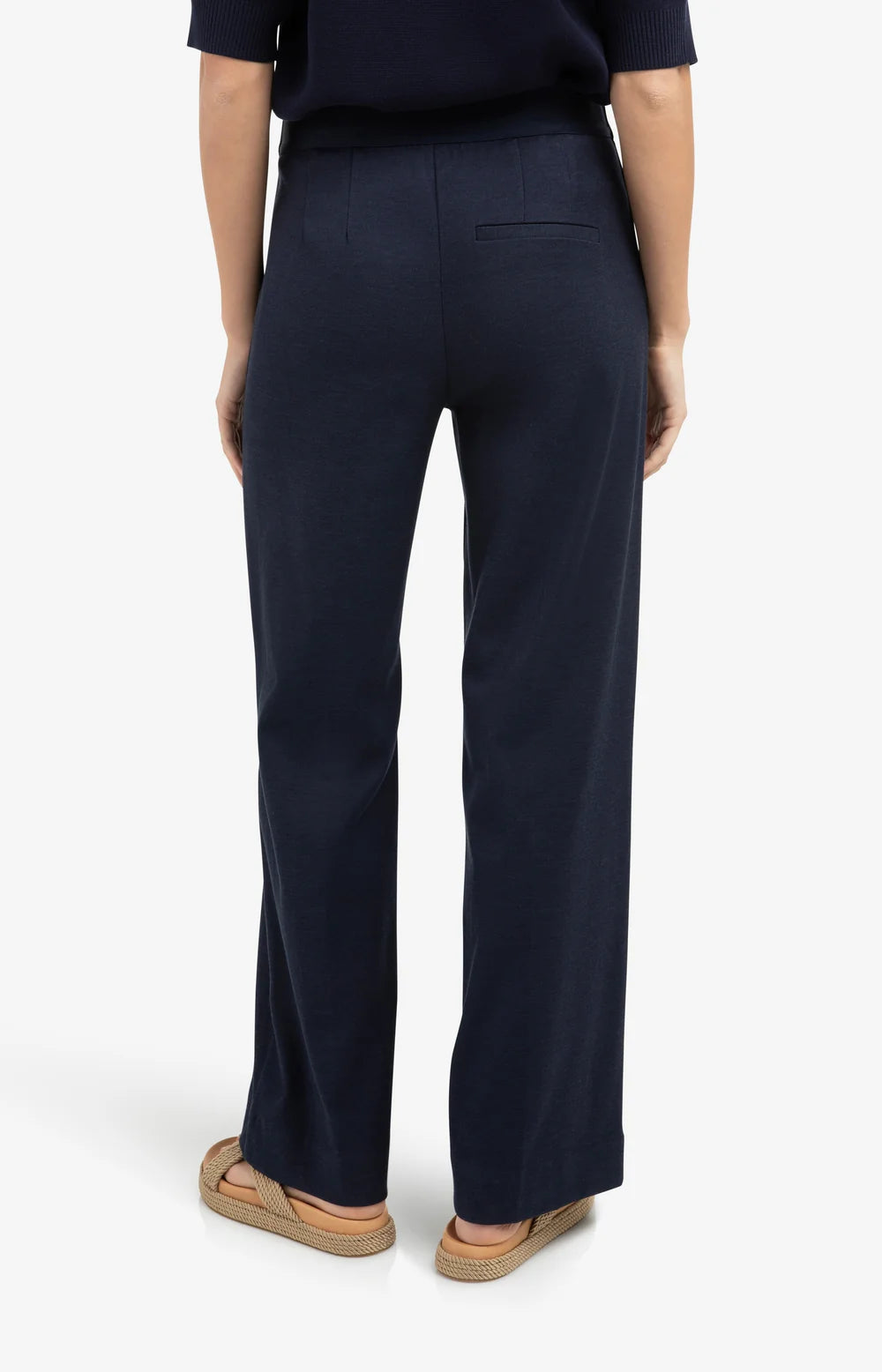YAYA | Hoge Taille Broek Navy Blue