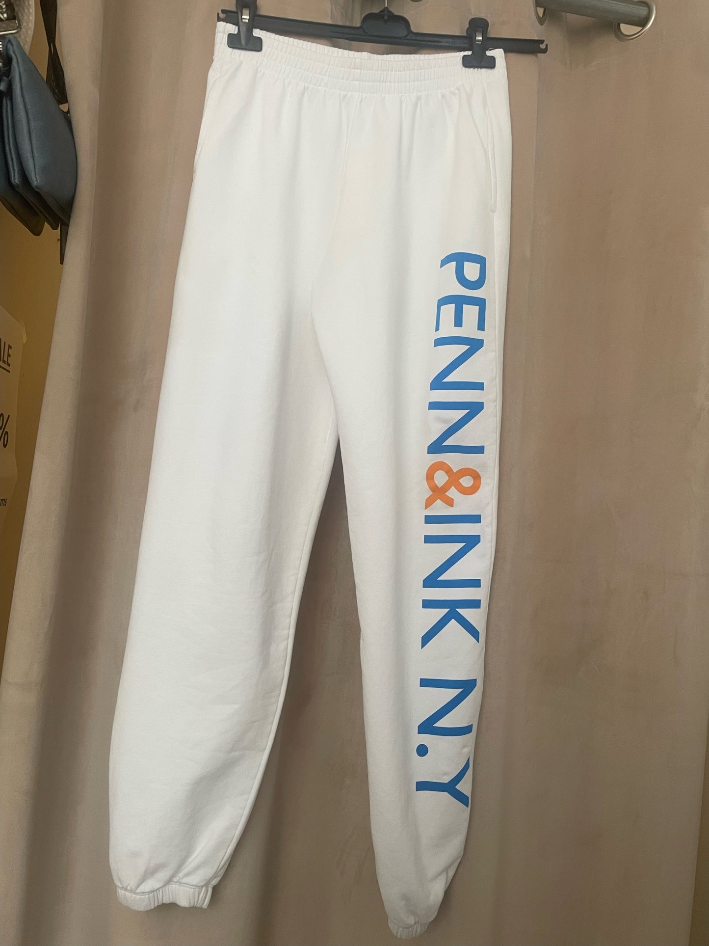 Penn & Ink N.Y. | trousers print white/french blue - S24F1468LTD