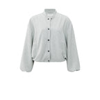 YAYA | Jasje met ballonvorm en drukknopen - light grey melange - 01-511039-508