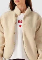 Penn & Ink N.Y | teddy jacket - ecru - W25C281
