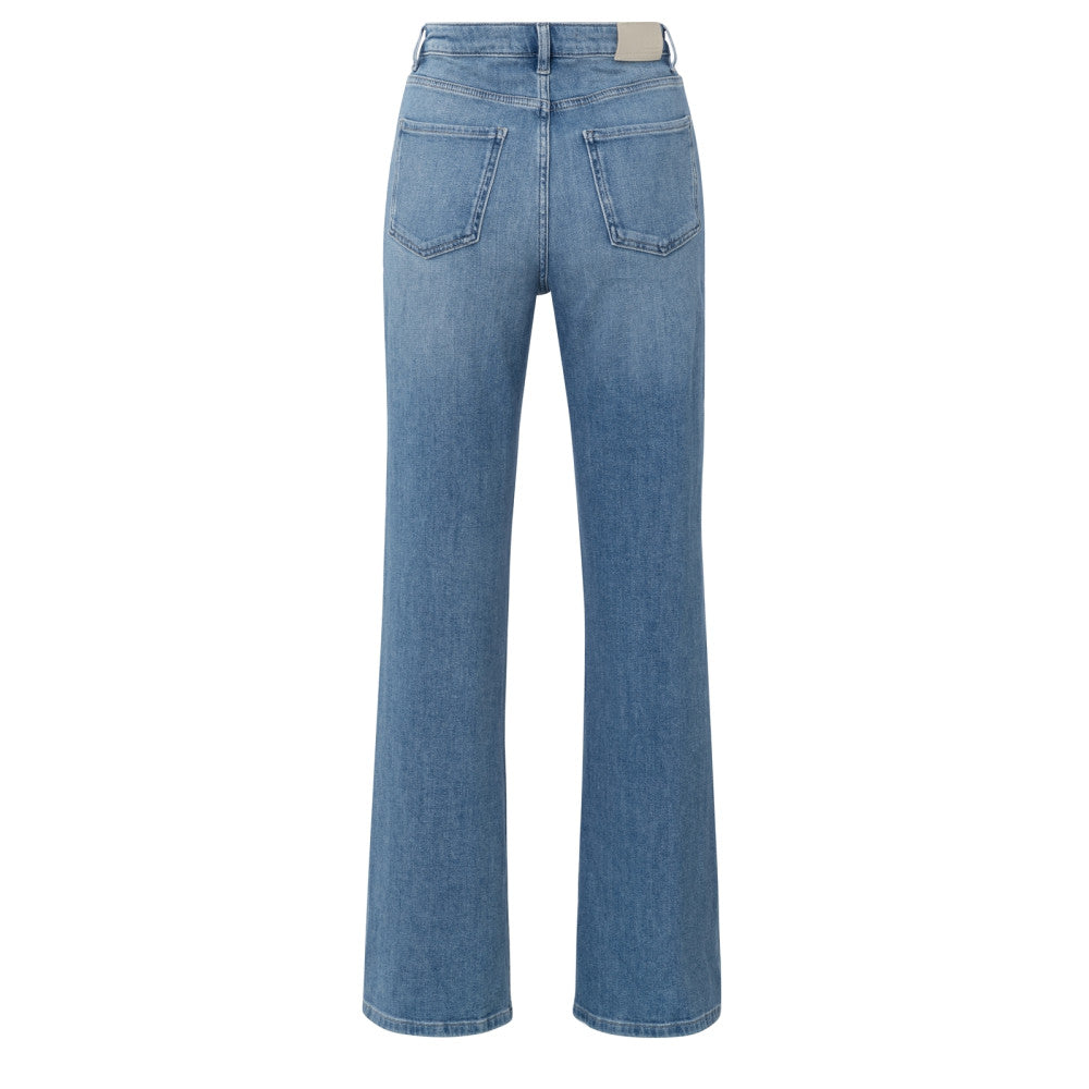 YAYA | Jeans met wijde pijpen en hoge taille (L32) - blue denim - 01-311095-502