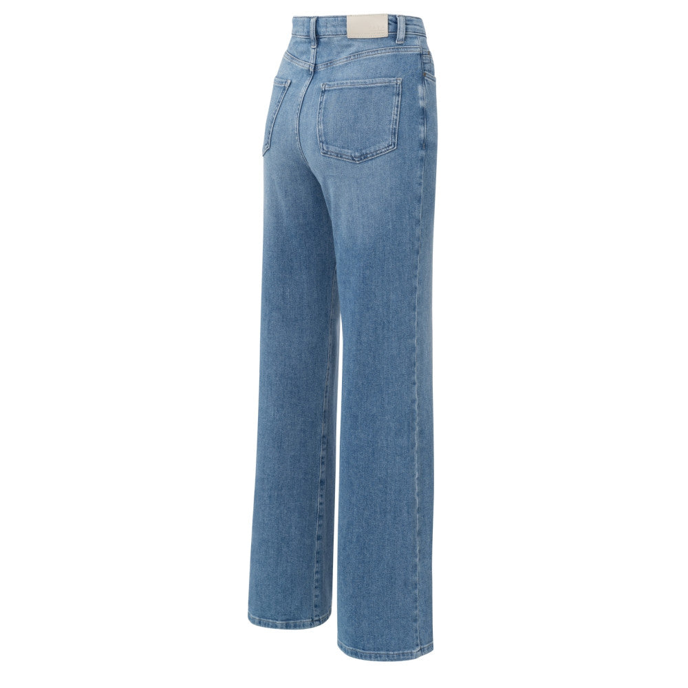 YAYA | Jeans met wijde pijpen en hoge taille (L32) - blue denim - 01-311095-502