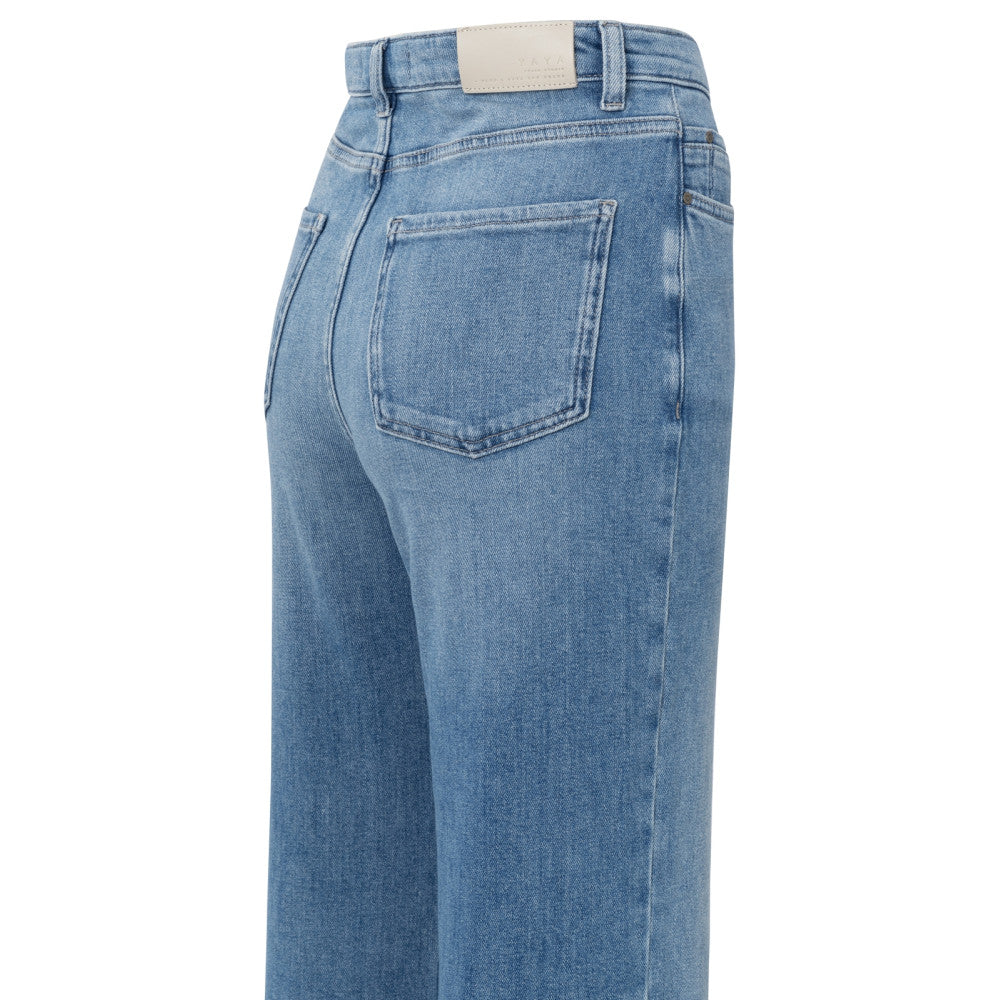 YAYA | Jeans met wijde pijpen en hoge taille (L32) - blue denim - 01-311095-502