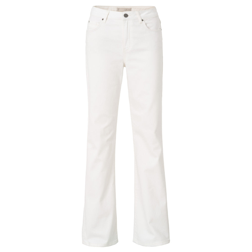 YAYA | Jeans met wijde pijpen en lange lengte (L34) - egret off white - 01-311085-503