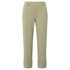 YAYA | Jersey pantalon met vaste omgeslagen zoom - soft green - 01-309187-504