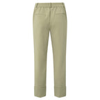 YAYA | Jersey pantalon met vaste omgeslagen zoom - soft green - 01-309187-504