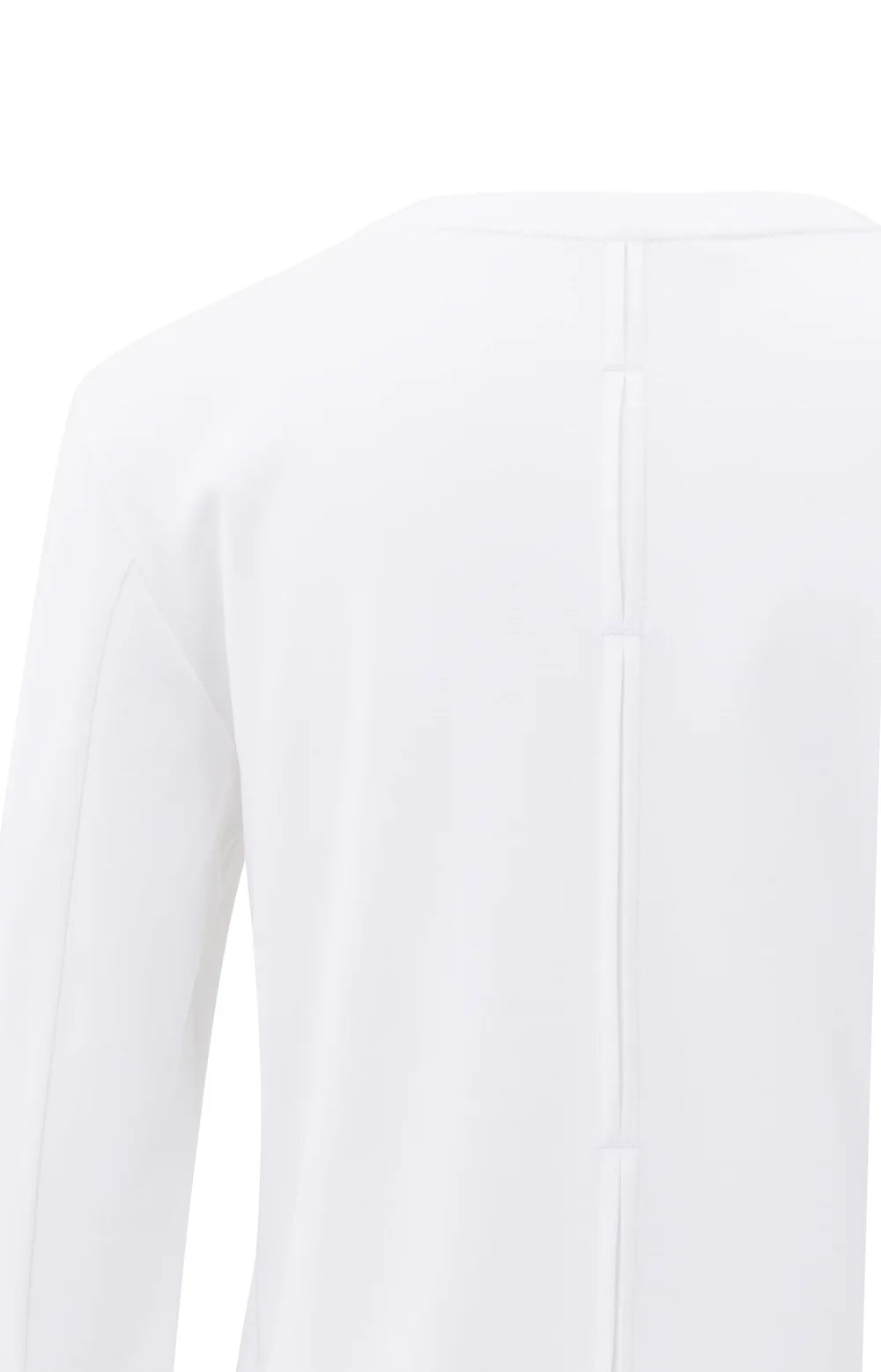 YAYA | Jersey Top Met Lange Mouwen En Geweven Manchetten Pure White