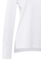 YAYA | Jersey Top Met Lange Mouwen En Geweven Manchetten Pure White