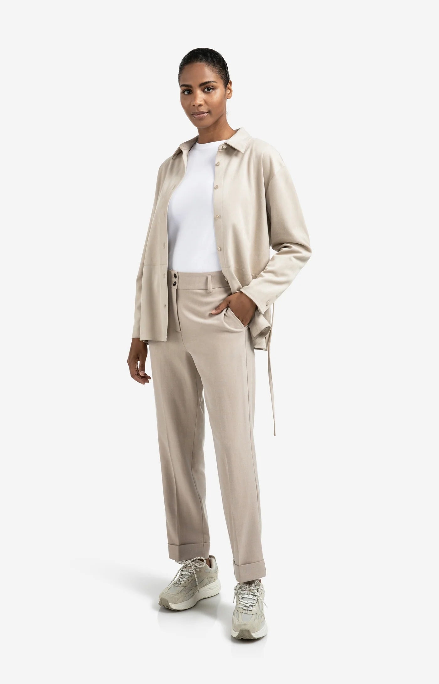YAYA | Jersey Top Pure White