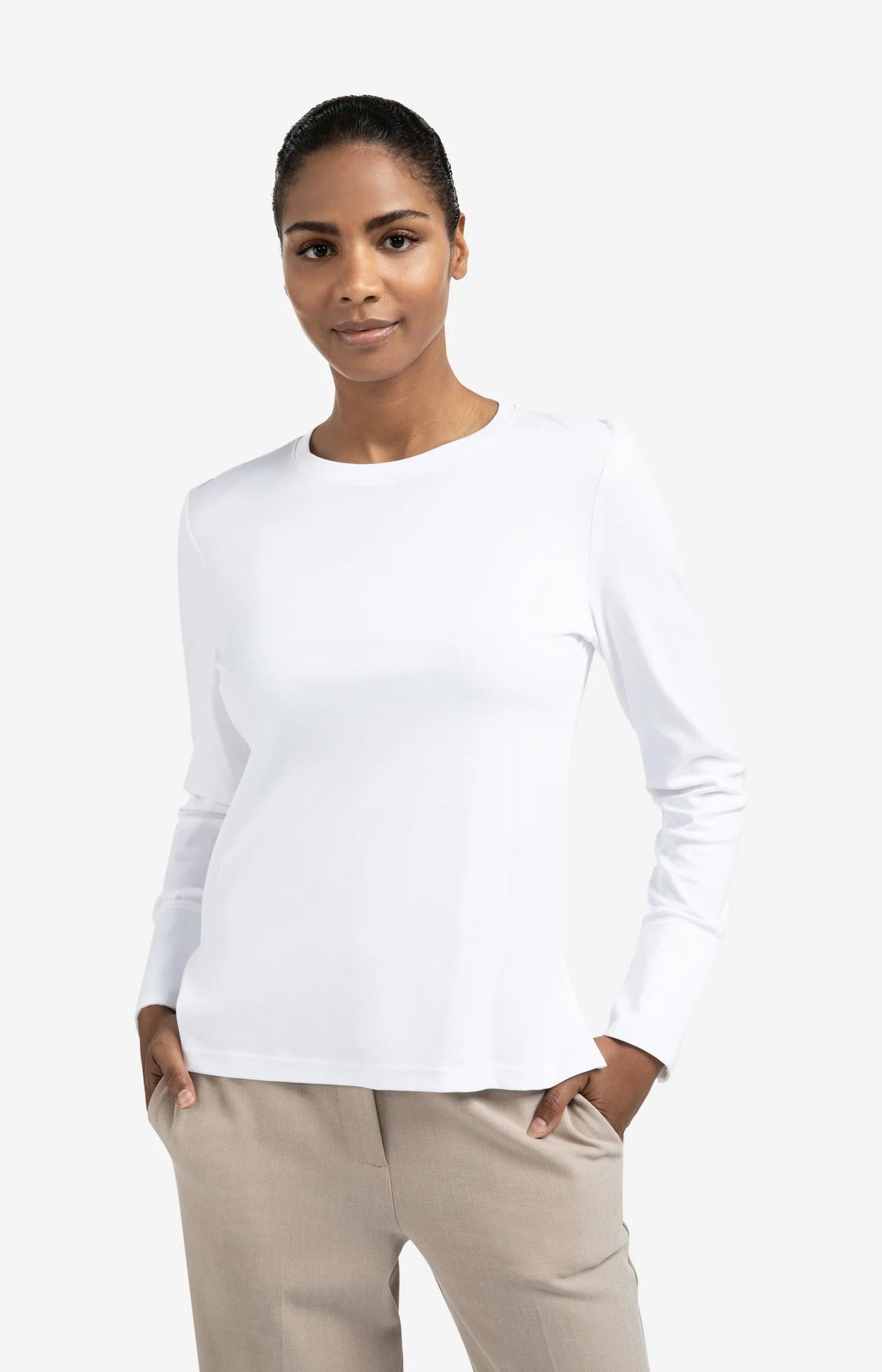 YAYA | Jersey Top Pure White