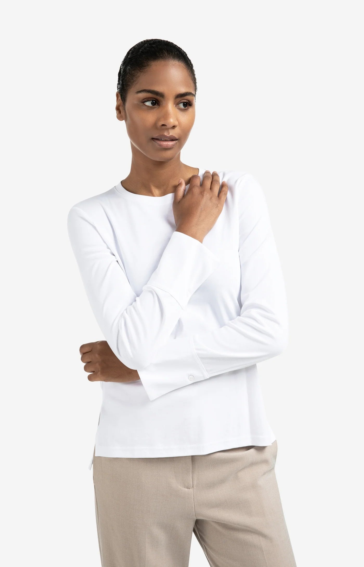 YAYA | Jersey Top Pure White