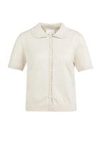 YAYA | Gebreid Vest Met Korte Mouwen En Knopen Kit Beige Melange