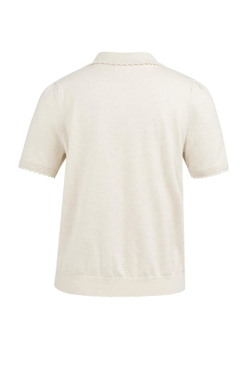 YAYA | Gebreid Vest Met Korte Mouwen En Knopen Kit Beige Melange