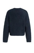YAYA | Knitted Sweater Artwork Cat Black Dessin