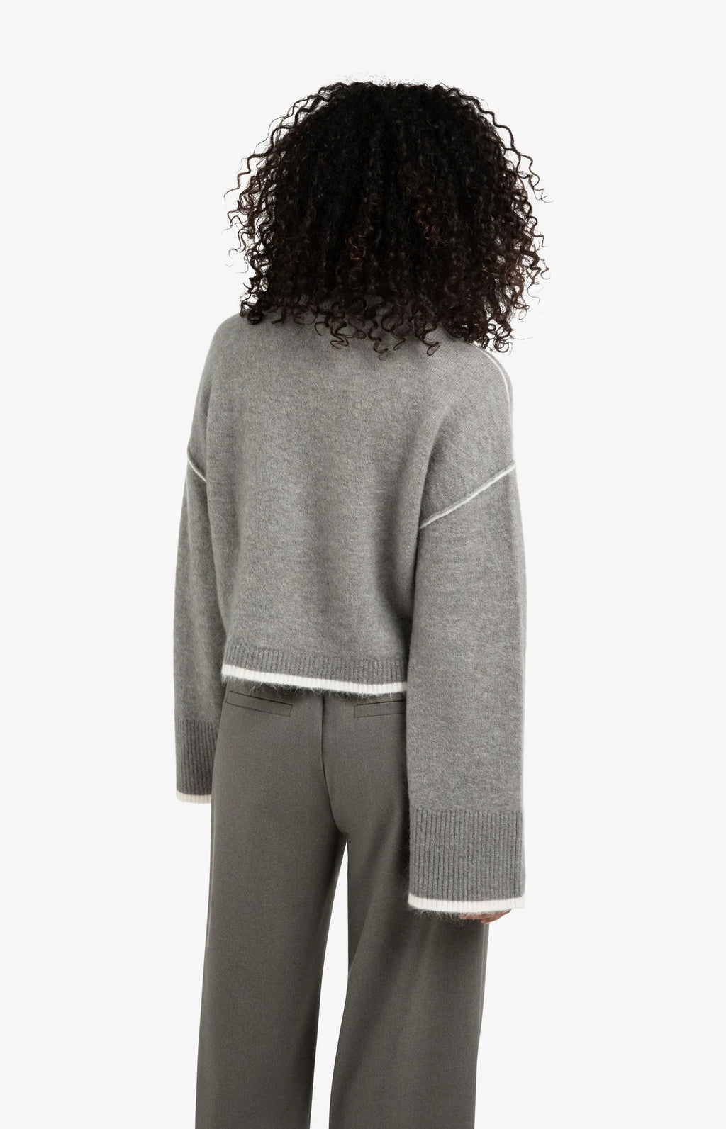 YAYA | Knitted Sweater Taupe Grey Melange