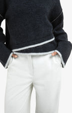 YAYA | Knitted Sweater Collegiate Blue Melange