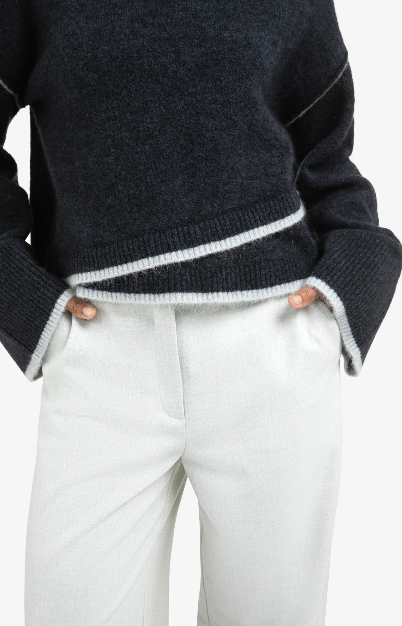 YAYA | Knitted Sweater Collegiate Blue Melange