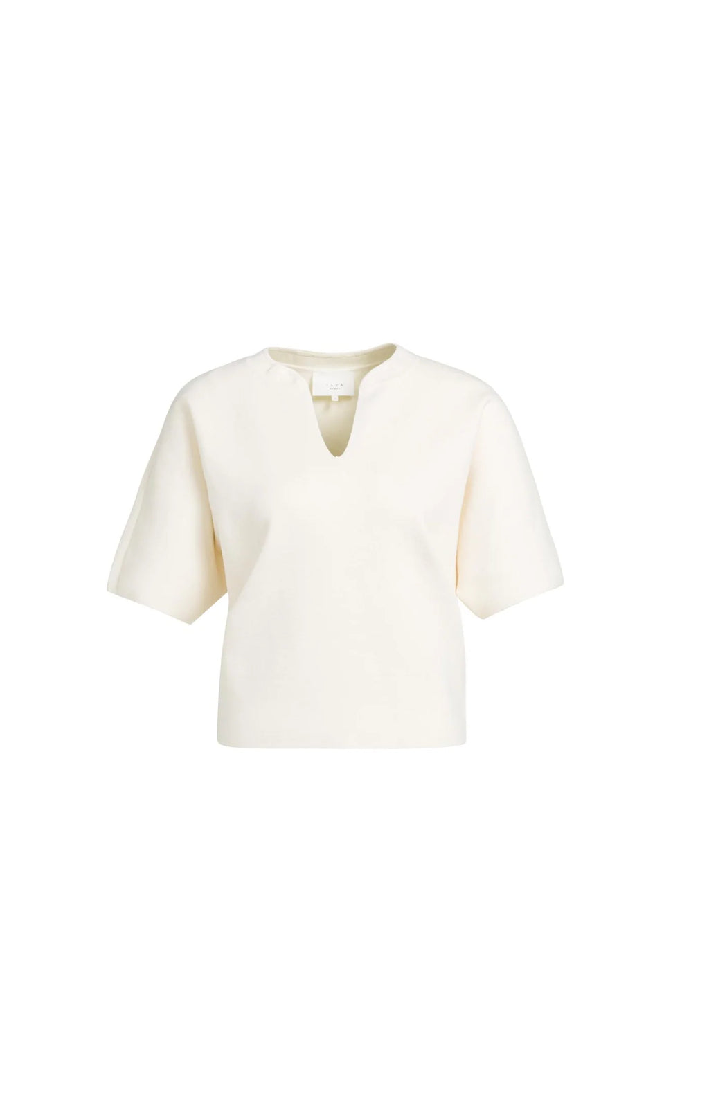 YAYA | Knitted Top Collar Off White