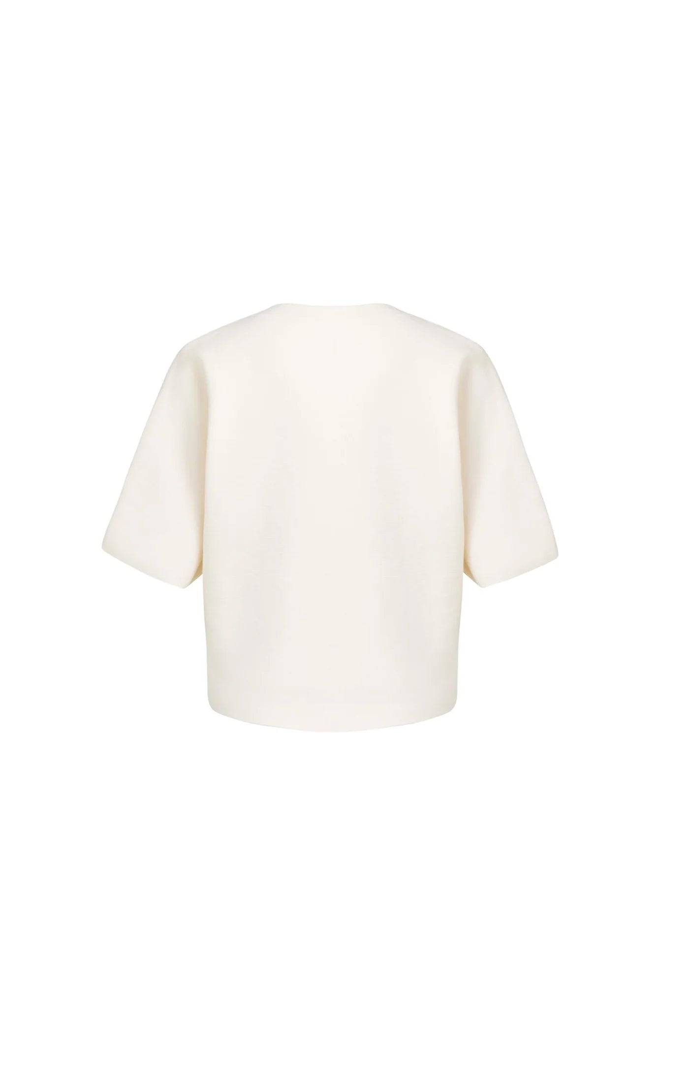 YAYA | Knitted Top Collar Off White