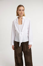 YAYA | Knitted Blouse Matching Top Pure White