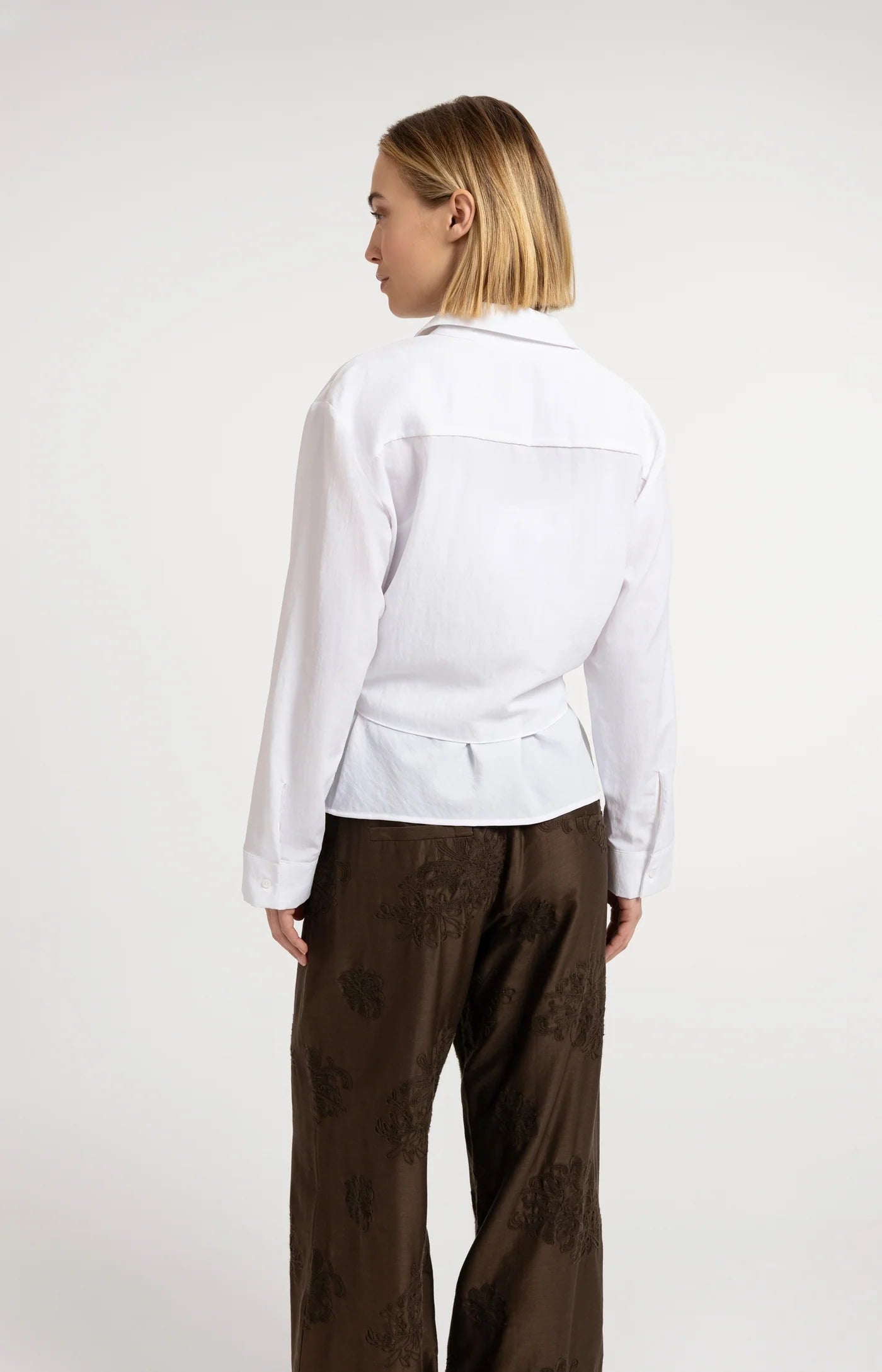 YAYA | Knitted Blouse Matching Top Pure White