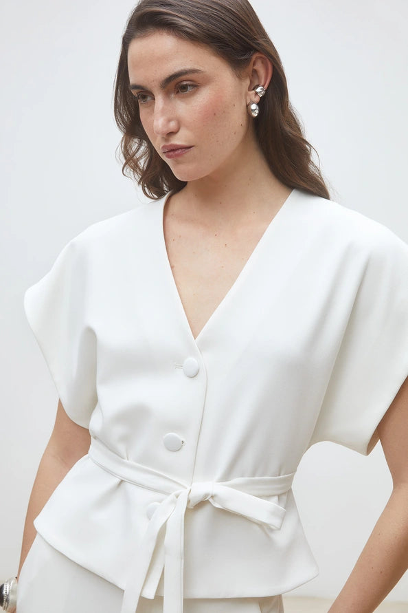 Suncoo Paris | Lazlo Structured Cropped Blouse